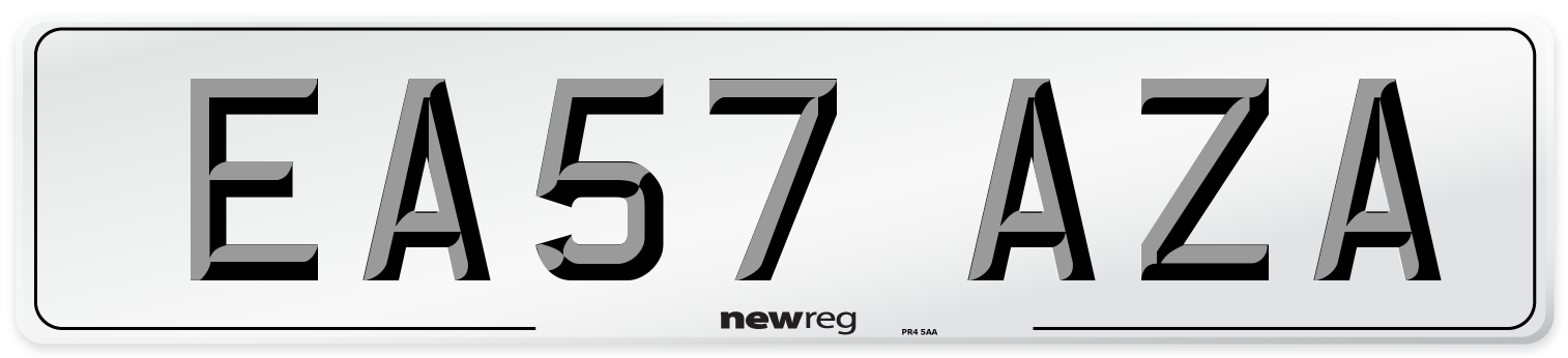 EA57 AZA Number Plate from New Reg